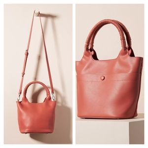 MMS by Anthropologie bag in faux leather. in Coral colour.  removable long strap